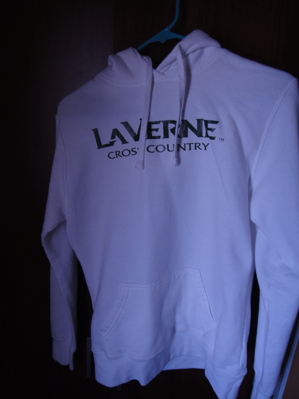 Cross Country White Hoodie with Front Pocket